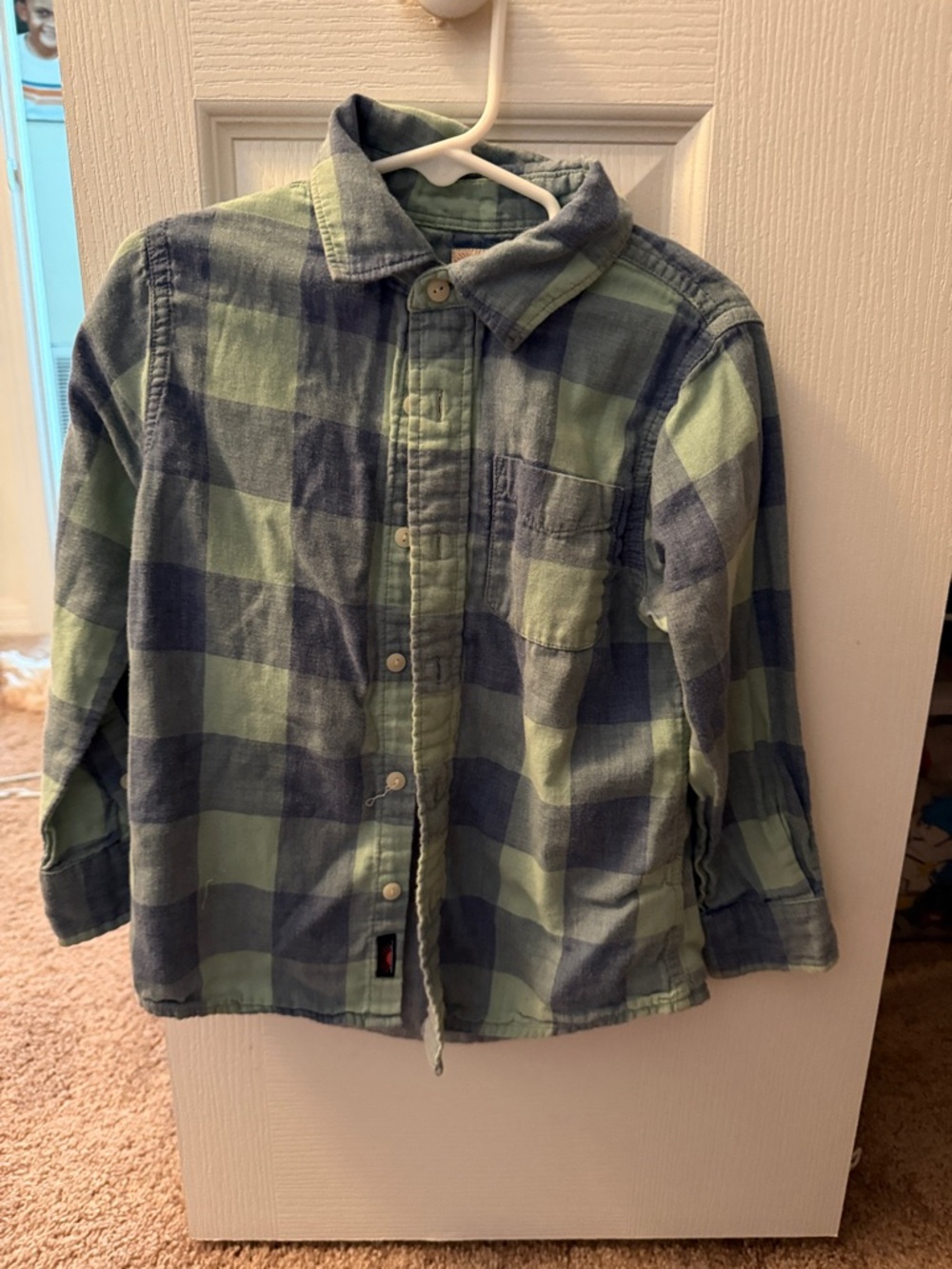 BUNDLE Faherty Boys Green and Navy Plaid Button-Down Shirt & Spring Lake T-Shirt